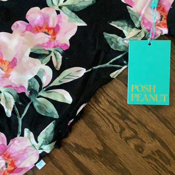 RARE Posh Peanut Tenni Ruffle Butt Floral Romper🌸 - Picture 6 of 7